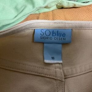 Vintage Sigrid Olsen so blue trouser in size 10 tan color